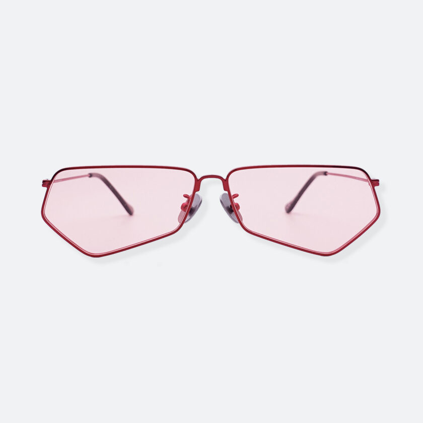 OhMart People By People - Minimal Pentagon Sunglasses ( PS004 col.1 - Pink / Red ) 1