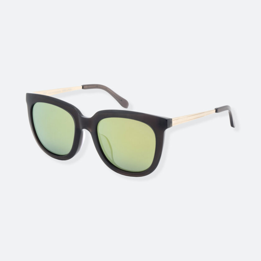 OhMart People By People - Wayfarer Bold Frame Acetate Sunglasses ( Jade - Black / Yellow ) 3
