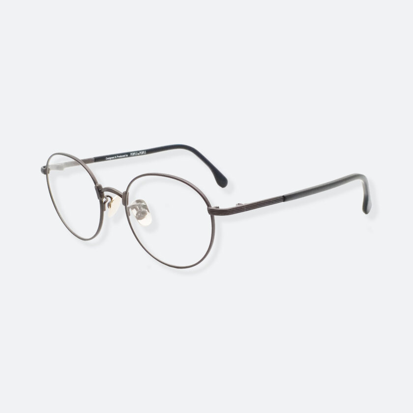 OhMart Textura – Round Metal Optical Glasses ( TMU001 - Shabby Black ) 2