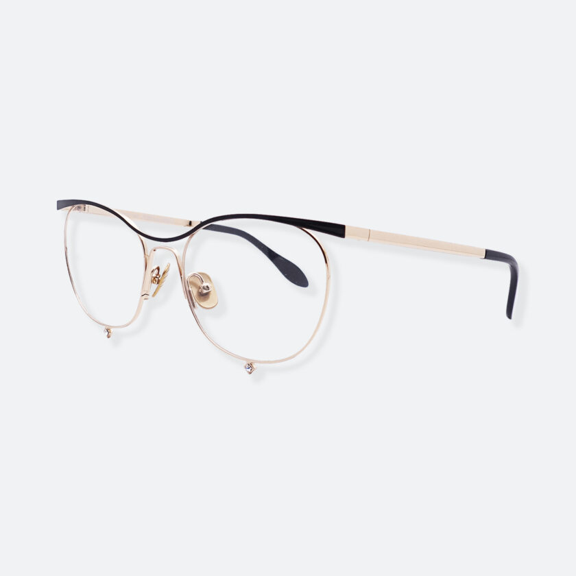 OhMart People By People - Browline Optical Glasses With Crystal from Swarovski ( Tears Of Love - Gold ) 2