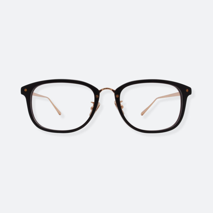 OhMart People By People - Wayfarer Square Acetate / Metal Optical Glasses ( Line Art Of Angle - Gold ) 1