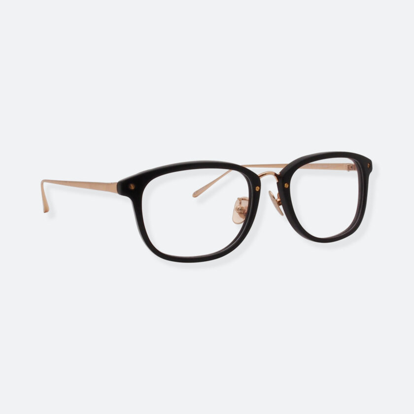 OhMart People By People - Wayfarer Square Acetate / Metal Optical Glasses ( Line Art Of Angle - Gold ) 3