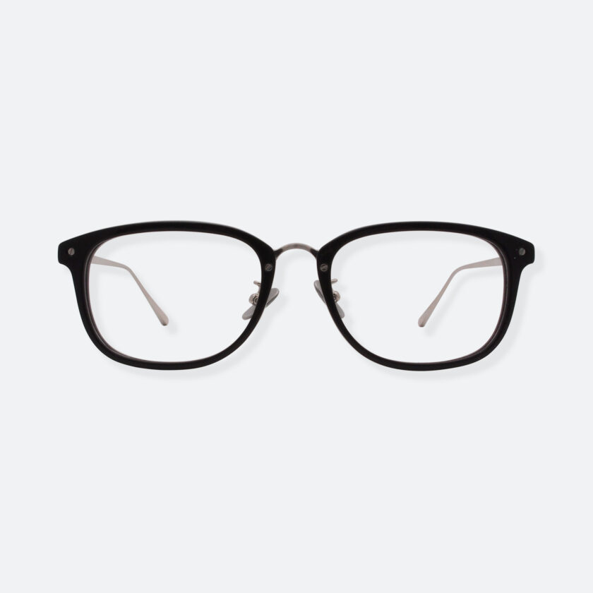 OhMart People By People - Wayfarer Square Acetate / Metal Optical Glasses ( Line Art Of Angle - Silver ) 1