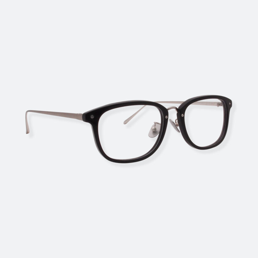 OhMart People By People - Wayfarer Square Acetate / Metal Optical Glasses ( Line Art Of Angle - Silver ) 3
