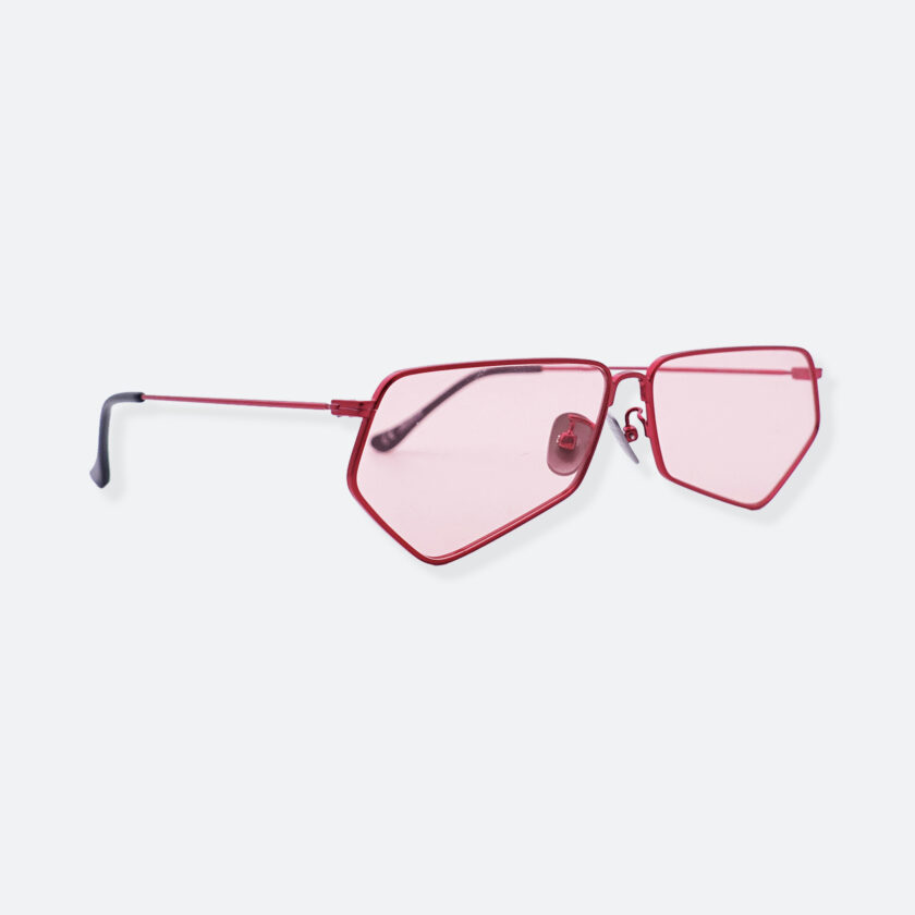 OhMart People By People - Minimal Pentagon Sunglasses ( PS004 col.1 - Pink / Red ) 3