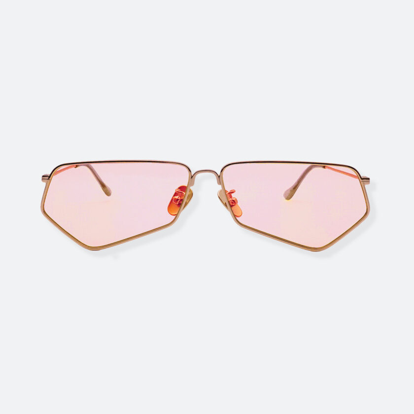 OhMart People By People - Minimal Pentagon Sunglasses ( PS004 col.2 - Pink / Gold ) 1