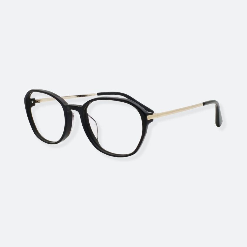 OhMart People By People - Round Bold Acetate / Metal Frame Optical Glasses ( EPO004 - Gold ) 2