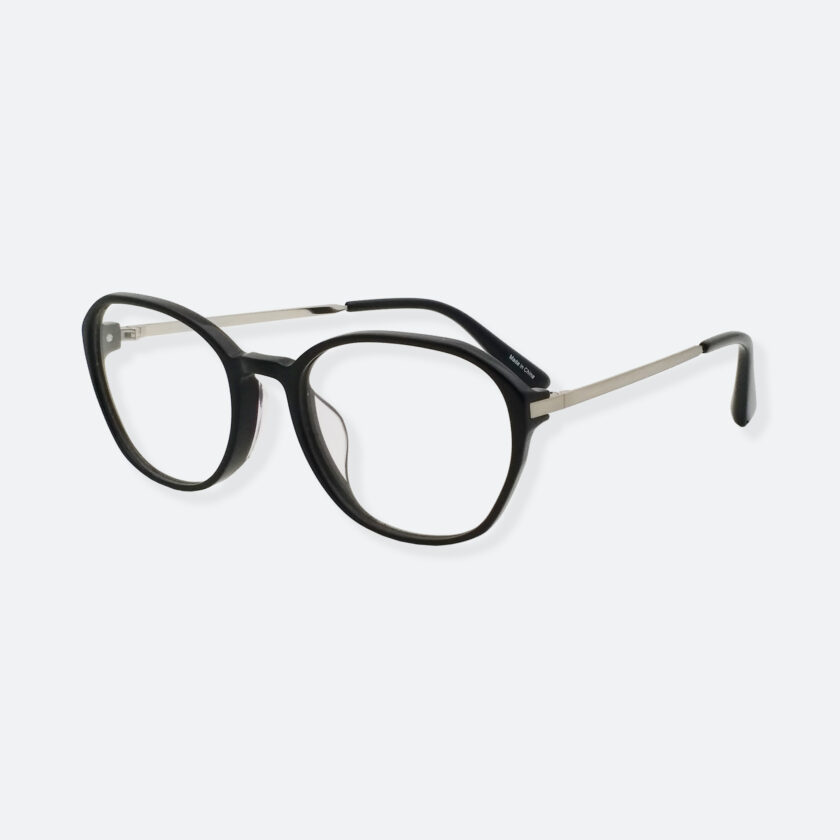 OhMart People By People - Round Bold Acetate / Metal Frame Optical Glasses ( EPO004 - Silver ) 2
