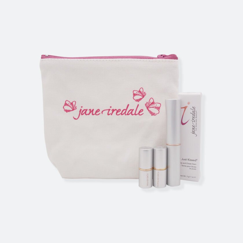 OhMart Jane Iredale Just Kissed Lip and Cheek Stain Set (Forever Peach) 1