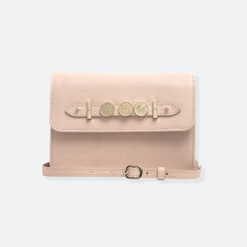 OhMart People By People - Leather Perry Crossbody Bag ( Pale Ivory ) 1