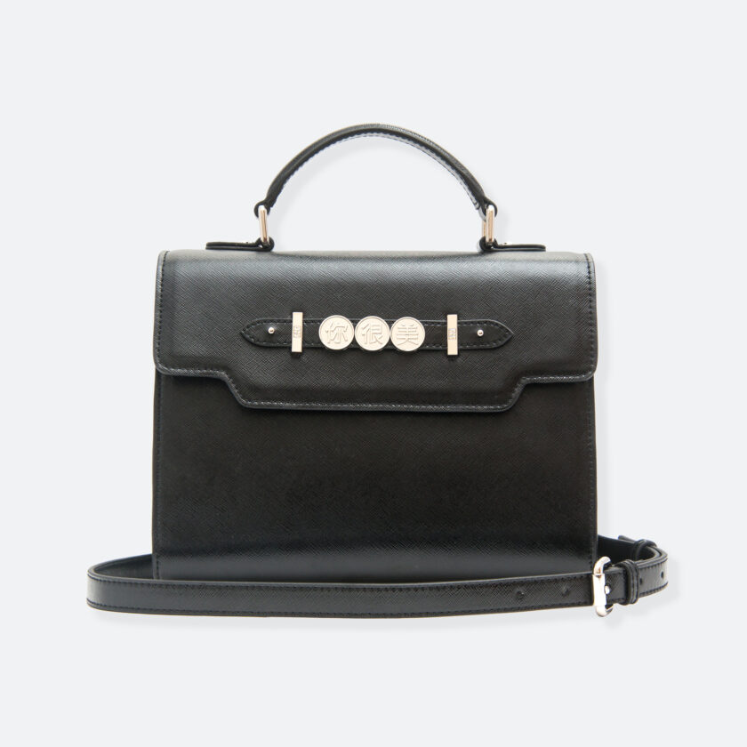 OhMart People By People - Leather Martini Handbag ( Black ) 1