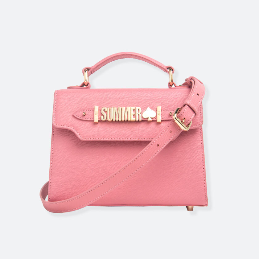 OhMart People By People - Leather Mini Martini Handbag ( Light Pink ) 1