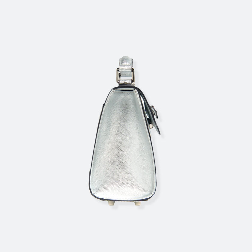 OhMart People By People - Leather Mini Martini Handbag ( Silver ) 2