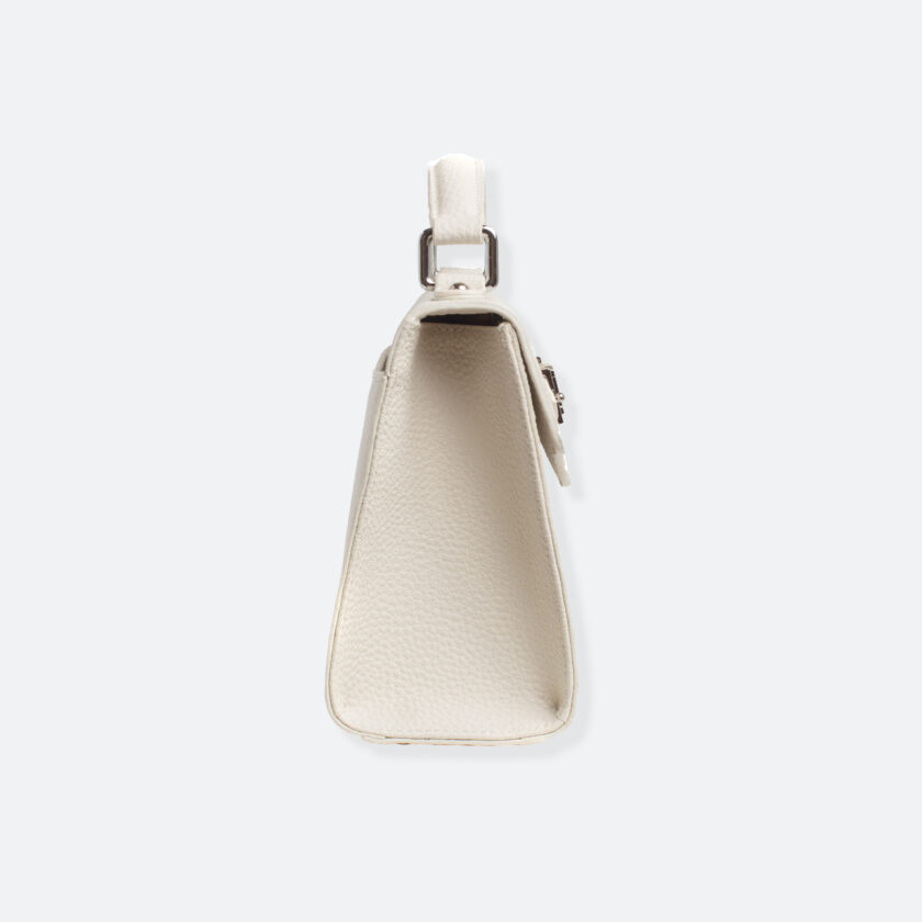 OhMart People By People - Leather Mini Martini Handbag ( White - Litchi Pattern ) 2