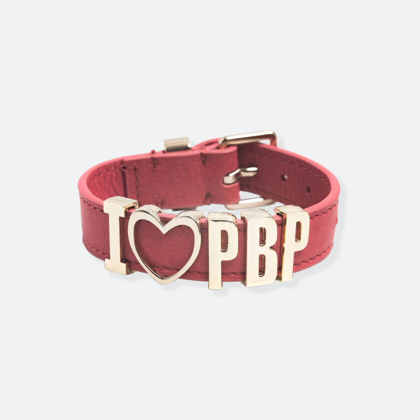 OhMart People by People - Playful Customizable leather Bracelet (Dark Pink) 1