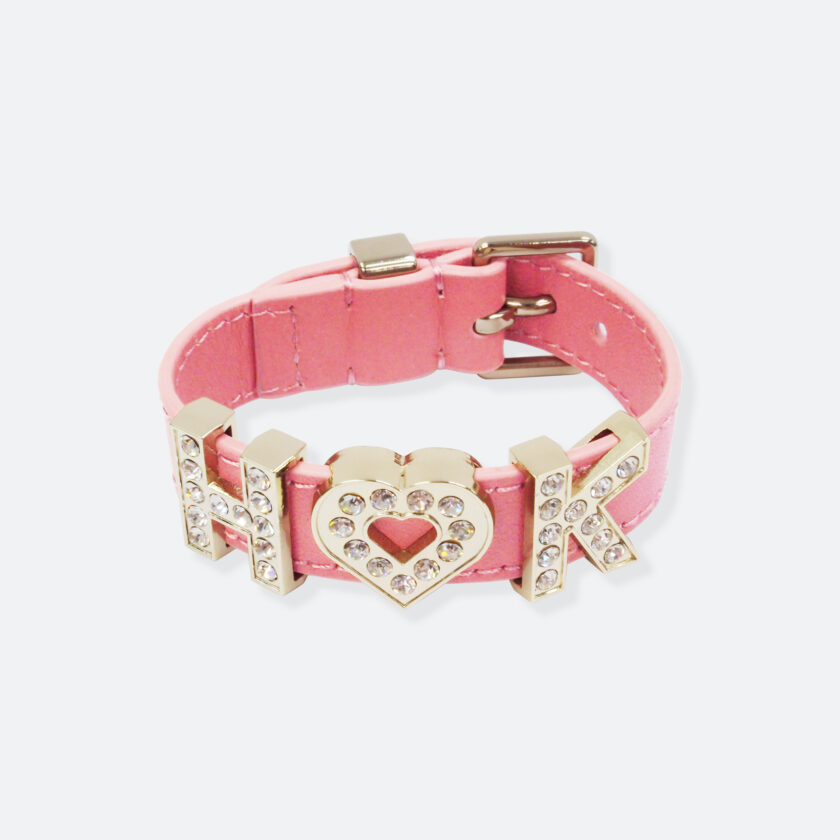 OhMart People by People - Playful Customizable leather Bracelet (Pink) 1