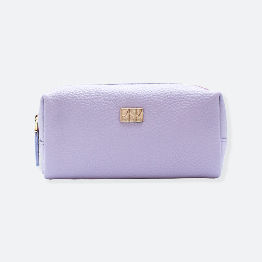 OhMart People By People - Leather Pencil Case / Make-Up Bag ( SLG006 - Light Purple ) 1