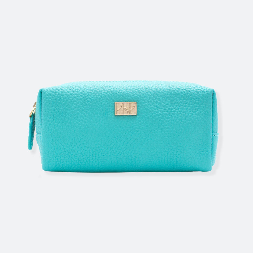 OhMart People By People - Leather Pencil Case / Make-Up Bag ( SLG006 - Light Blue ) 1