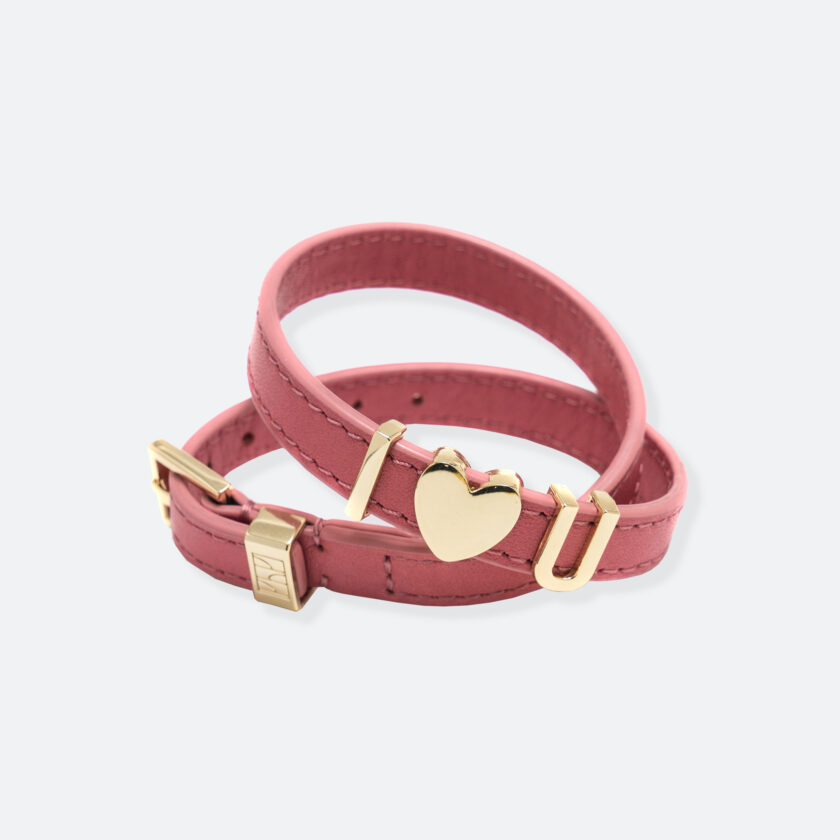 OhMart People by People - SLG011 Customizable leather Bracelet (Pink) 1