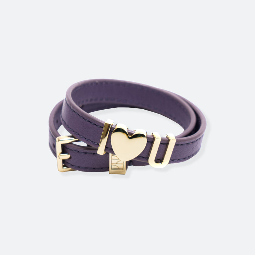 OhMart People by People - SLG011 Customizable leather Bracelet (Purple) 1