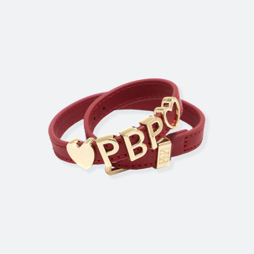 OhMart People by People - SLG011 Customizable leather Bracelet (Red) 1