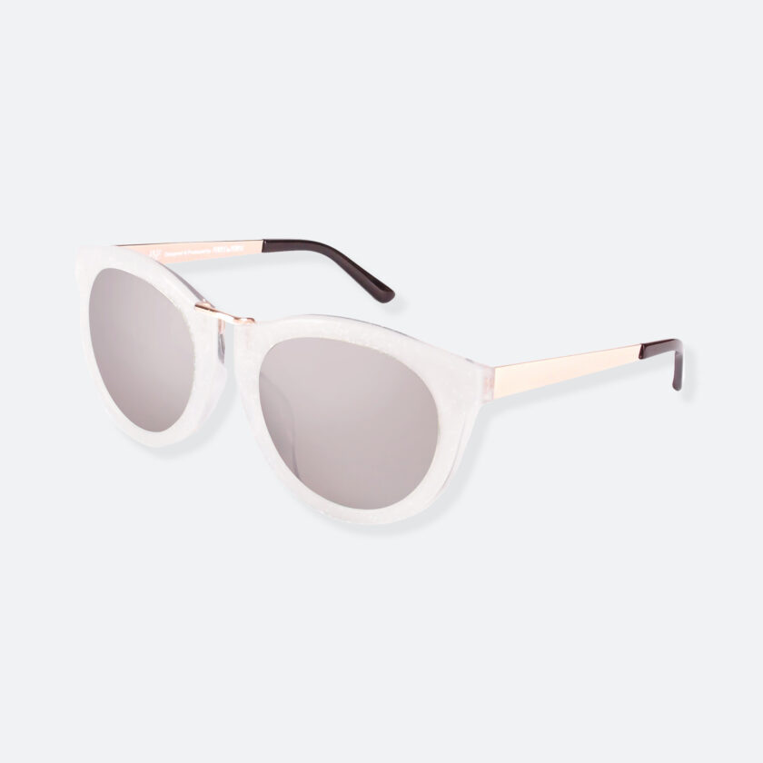 OhMart People By People - Wayfarer Bold Frame Sunglasses ( DBD003 - White / Grey ) 3