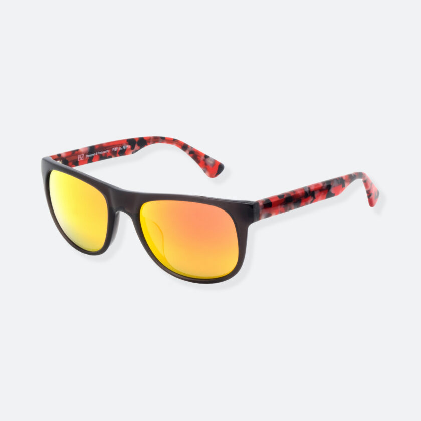 OhMart People By People - Round Acetate Sunglasses ( DBD004A - Black / Red ) 3