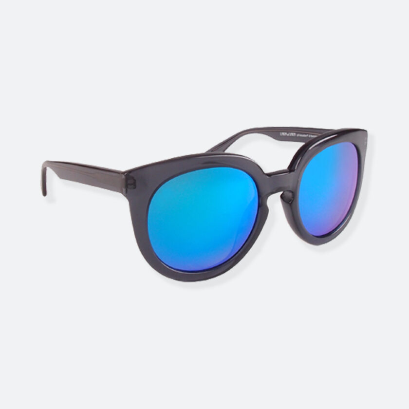 OhMart People By People - Wayfarer Round Acetate Sunglasses ( JFF002 - Black / Blue ) 2