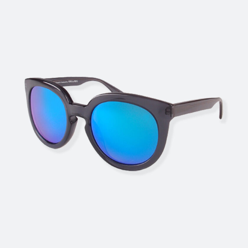 OhMart People By People - Wayfarer Round Acetate Sunglasses ( JFF002 - Black / Blue ) 3