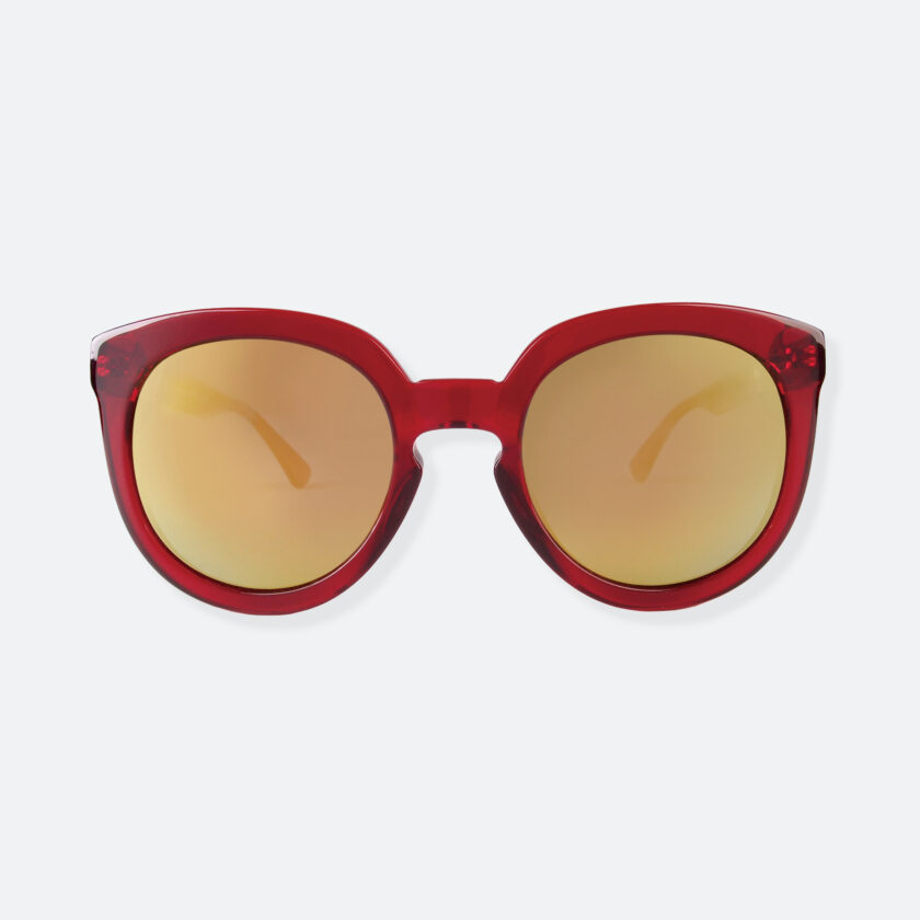 OhMart People By People - Wayfarer Round Acetate Sunglasses ( JFF002 - Red / Yellow ) 1