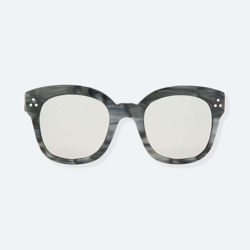 OhMart People By People - Wayfarer Bold Frame Acetate Sunglasses ( JFF010 - Wood Grain Black ) 1