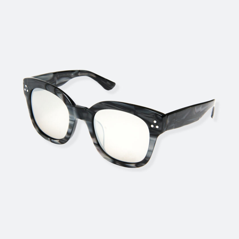 OhMart People By People - Wayfarer Bold Frame Acetate Sunglasses ( JFF010 - Wood Grain Black ) 3