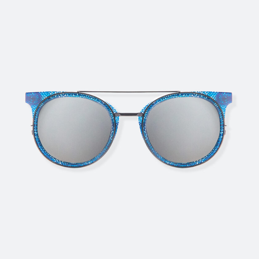 OhMart People By People - Brow Bar Sunglasses ( Refreshed - Line pattern Blue ) 1