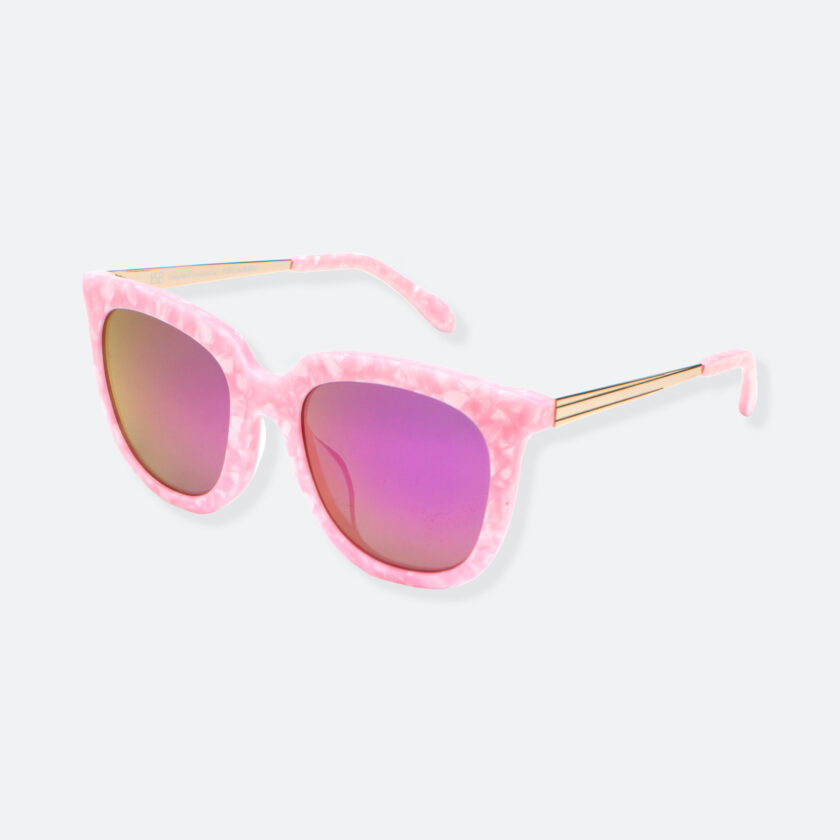 OhMart People By People - Wayfarer Bold Frame Acetate Sunglasses ( Jade - Pink ) 3