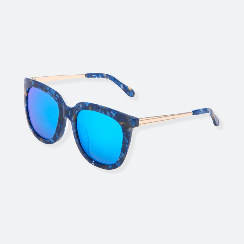 OhMart People By People - Wayfarer Bold Frame Acetate Sunglasses ( Jade - Blue ) 3