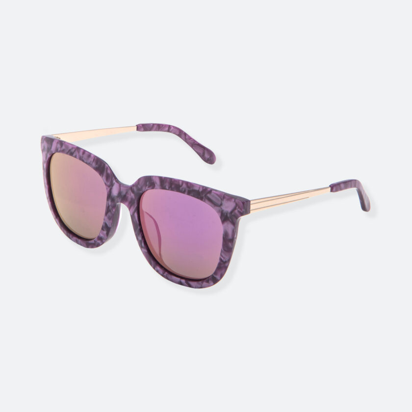OhMart People By People - Wayfarer Bold Frame Acetate Sunglasses ( Jade - Purple ) 3