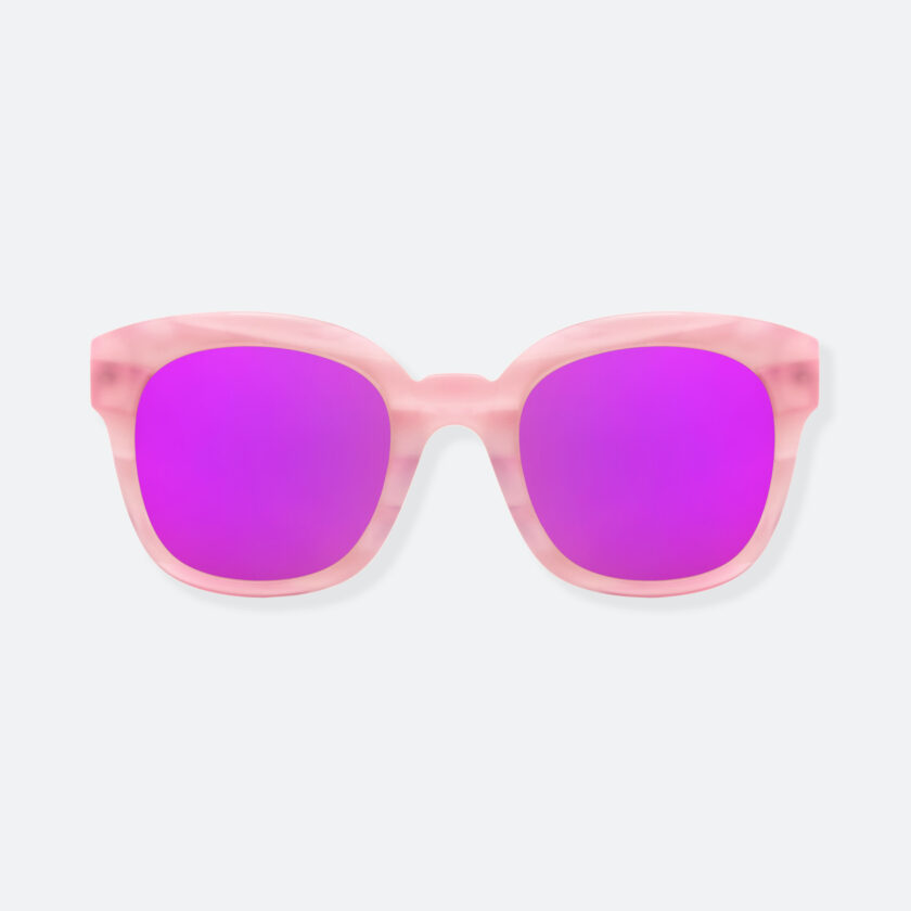 OhMart People By People - Round Acetate Sunglasses ( Greamy - Pink ) 1