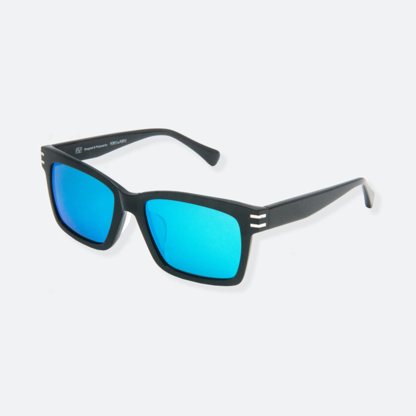 OhMart People By People - Wellington Square Sunglasses ( S033 - Blue / Black ) 3