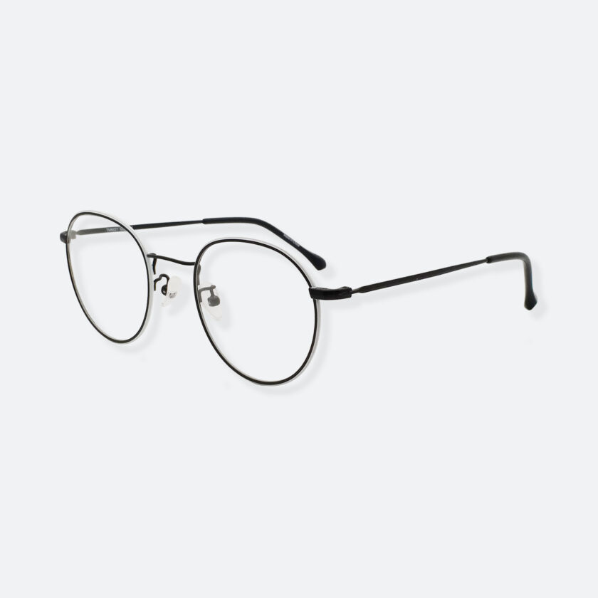 OhMart Textura – Round Metal Optical Glasses ( TMM021 - Black & White ) 2