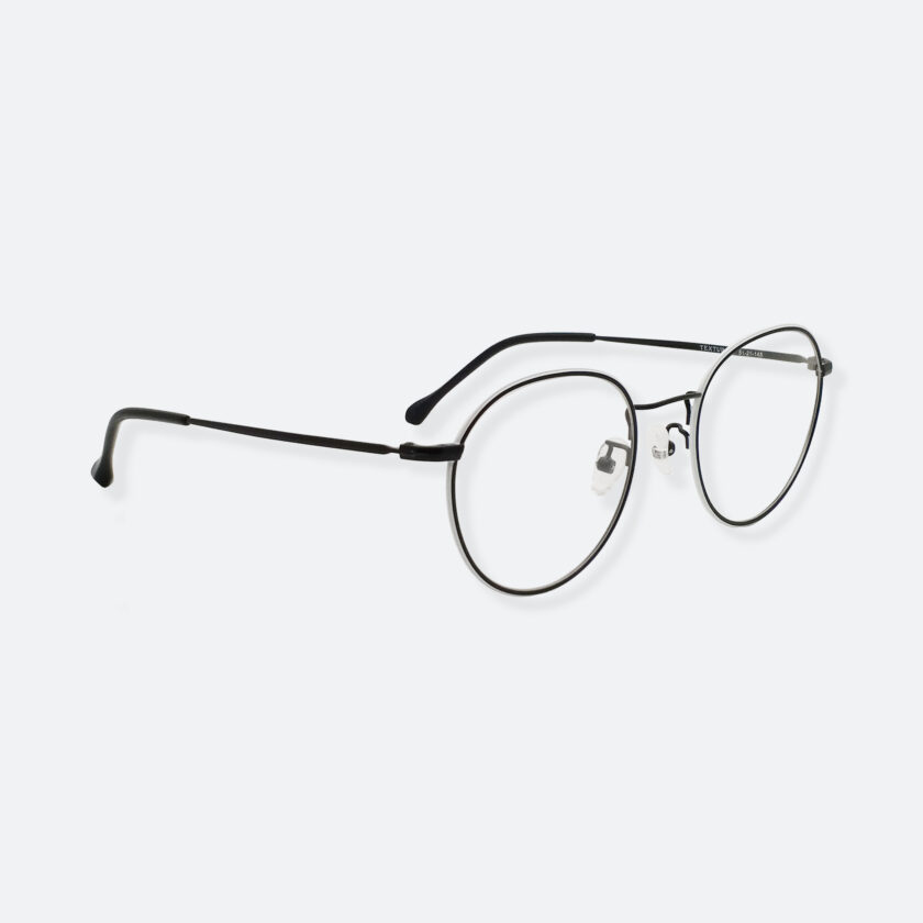 OhMart Textura – Round Metal Optical Glasses ( TMM021 - Black & White ) 3