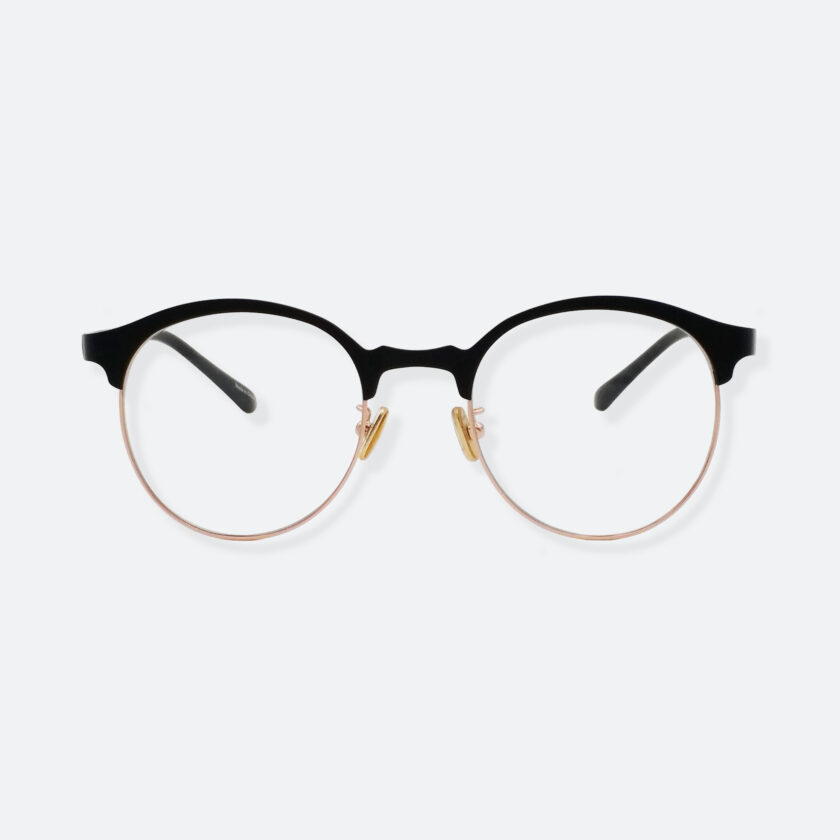 OhMart Textura – Semi-Rimless / Clubmaster Optical Glasses ( TMM023 - Gold ) 1