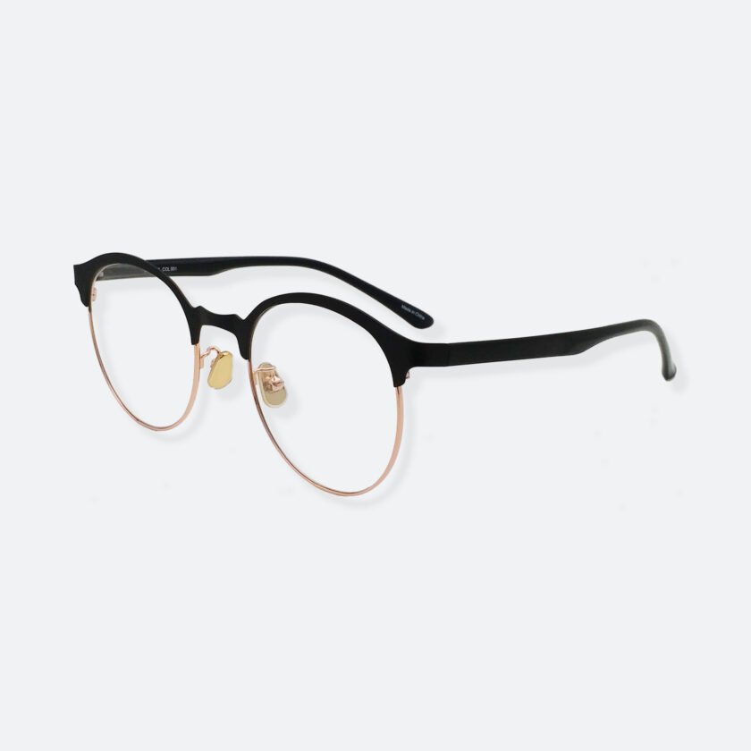 OhMart Textura – Semi-Rimless / Clubmaster Optical Glasses ( TMM023 - Gold ) 2