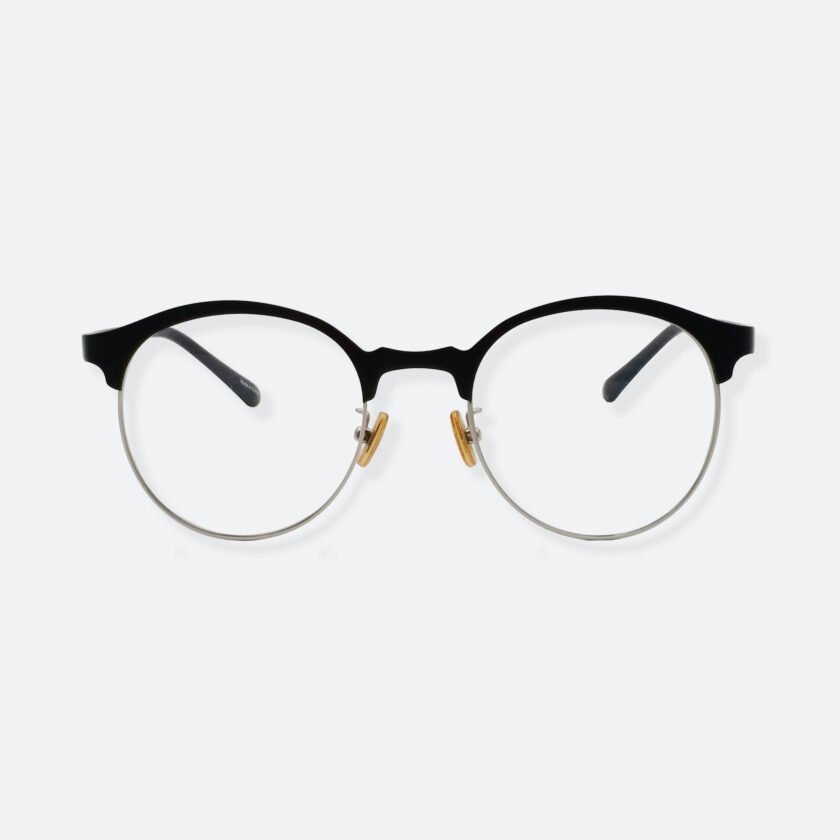 OhMart Textura – Semi-Rimless / Clubmaster Optical Glasses ( TMM023 - Silver ) 1