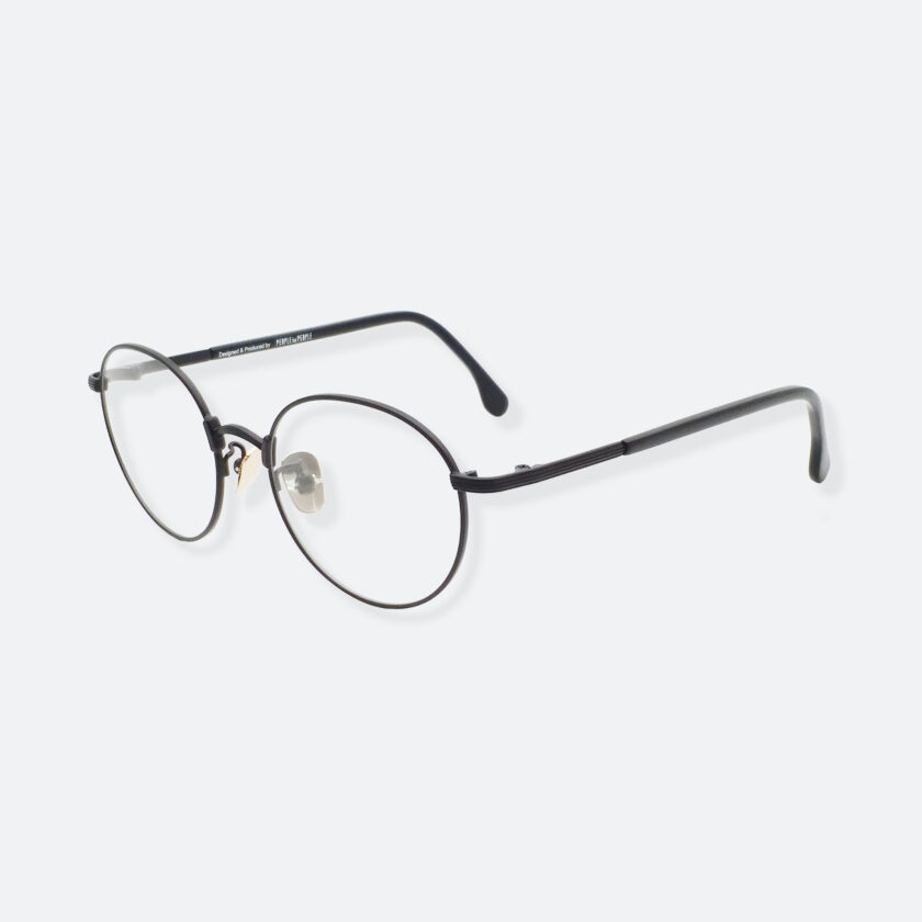 OhMart Textura – Round Metal Optical Glasses ( TMU001 - Black ) 2