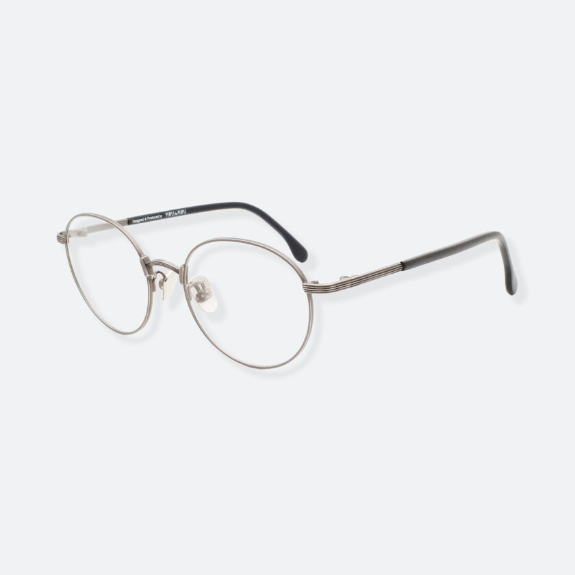 OhMart Textura – Round Metal Optical Glasses ( TMU001 - Shabby Grey ) 2