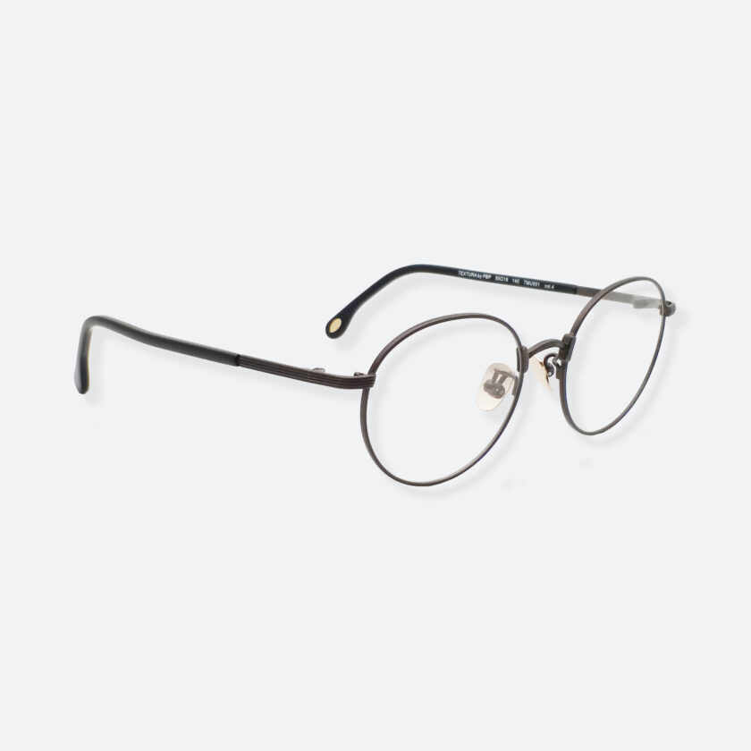 OhMart Textura – Round Metal Optical Glasses ( TMU001 - Shabby Black ) 3