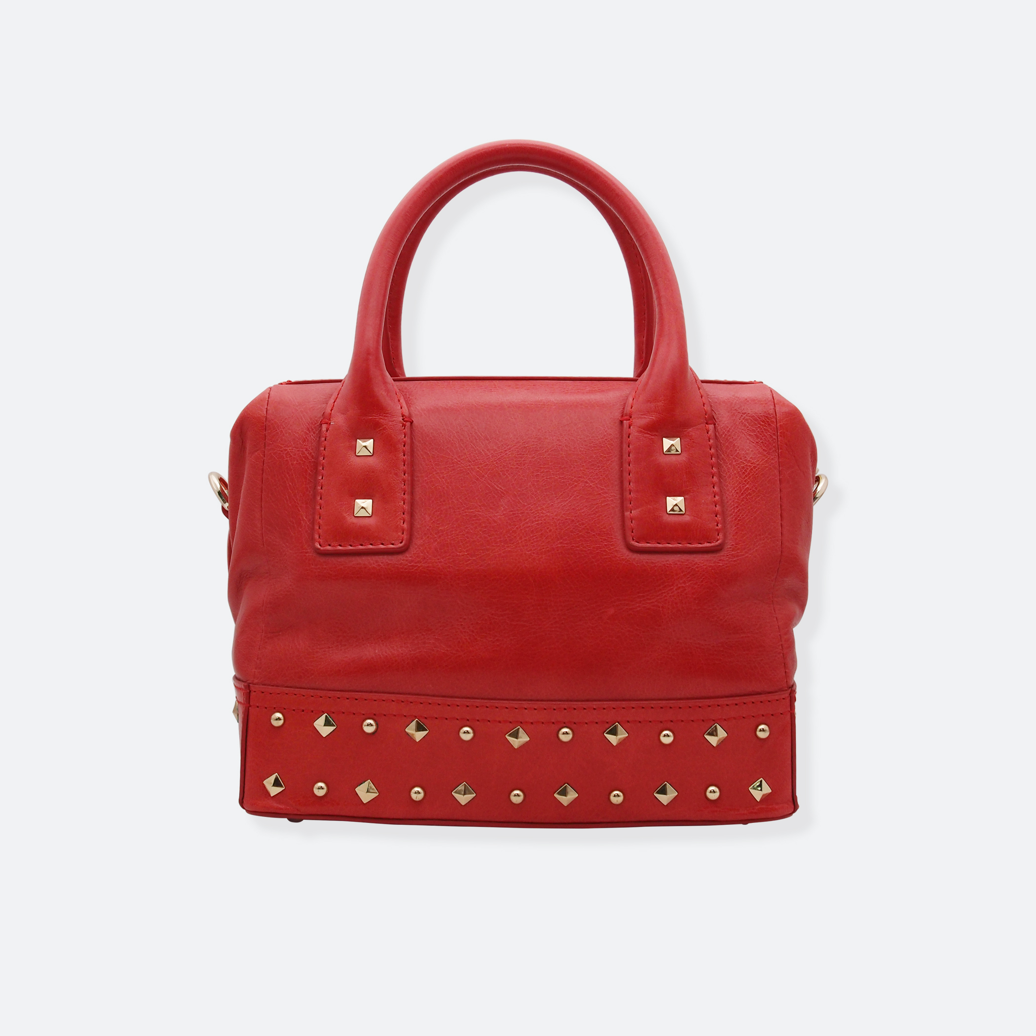 OhMart People By People – Leather Ding Satchel ( Red ) 4