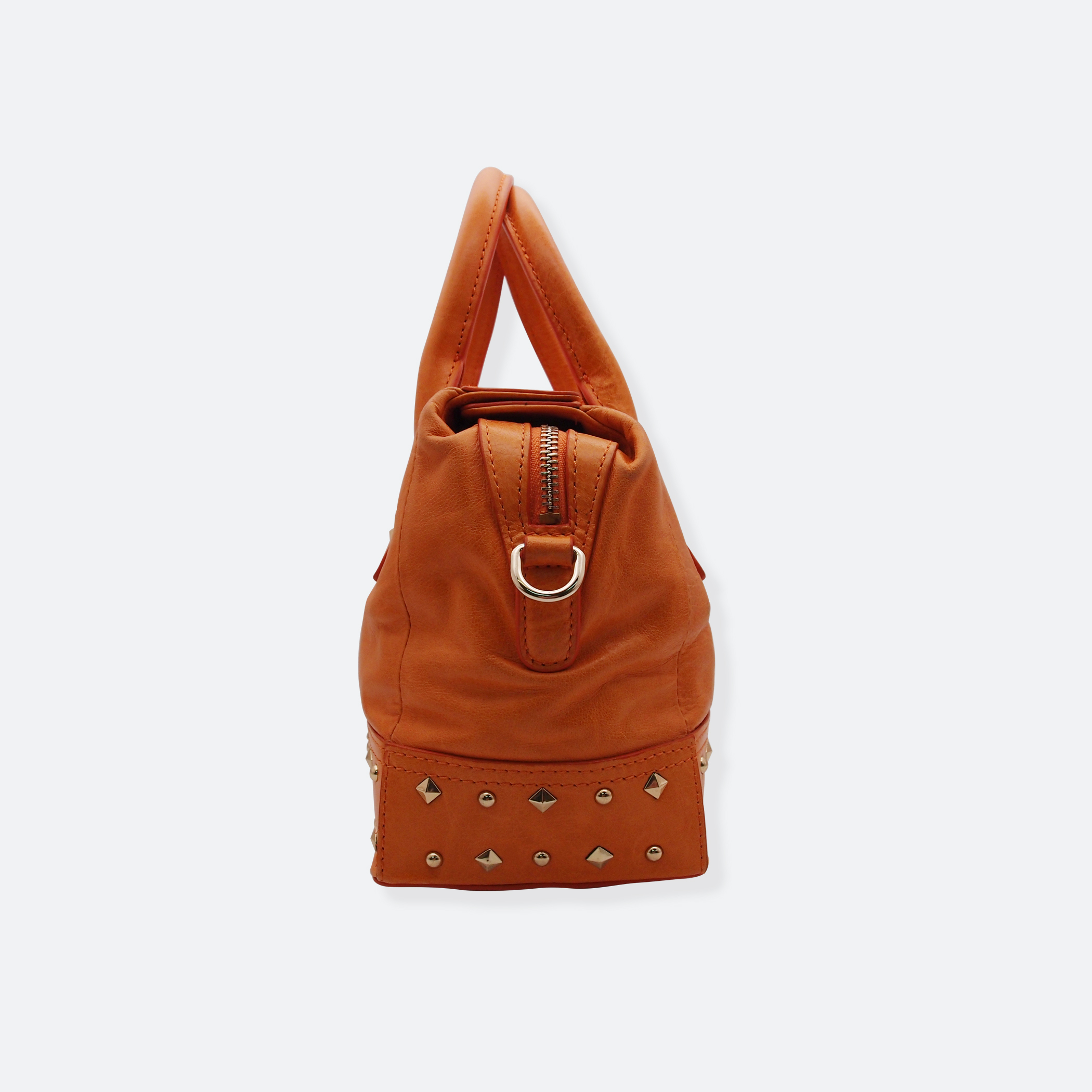 OhMart People By People – Leather Ding Satchel ( Orange ) 3