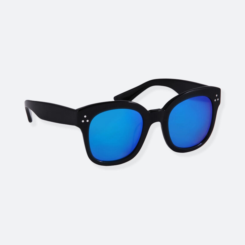 OhMart People By People - Wayfarer Bold Frame Acetate Sunglasses ( JFF010 - Black ) 2
