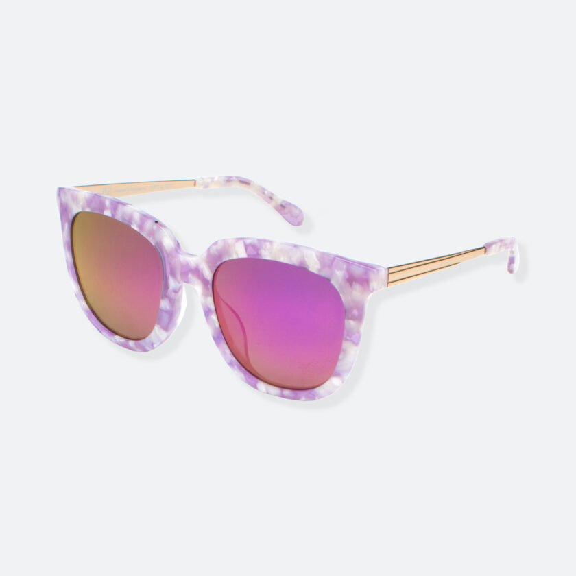 OhMart People By People - Wayfarer Bold Frame Acetate Sunglasses ( Jade - Light Purple ) 3